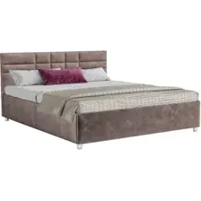 Кровать Мебель-АРС Нью-Йорк 160 (бархат серо-шоколадный Star Velvet 60 Coffee)