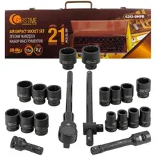 Набор трещотка с головками Forstime FT-6212-9MPB (21 предмет)