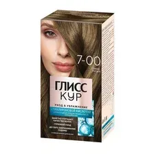 Краска для волос ГЛИСС КУР стойкая, тон 7-00 Тёмно-русый