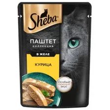 Влажный корм для кошек Sheba Для взрослых кошек Паштет в желе. Курица (75г)