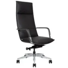 Кресло офисное Norden Parker / HD-2216-1 H (черная экокожа/алюминиевая база)