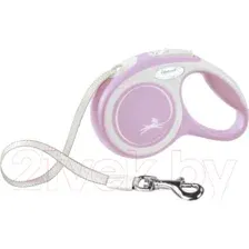 Поводок-рулетка Flexi New Comfort Ремень 5м / 213406 (S, нежно-розовый)
