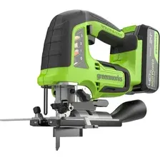 Электролобзик Greenworks GD24JS120 бесщеточный 24V / 3601407CUB (с АКБ 4Ач и ЗУ)