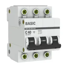 Выключатель автоматический 3P 40А (C) 4,5кА ВА 47-29 Basic