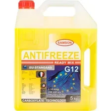 Антифриз готовый к применению Samson EU-Standard G12, 5 кг, желтый, Беларусь
