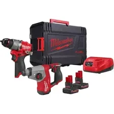 Набор электроинструмента Milwaukee M12 FPP2BG2-502X 4933500138 (шуруповерт, перфоратор, 2 АКБ, кейс)