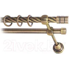 Карниз для штор Lm Decor Цилиндр 088 2р витой (антик, 3.2м)