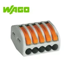 Клемма соединительная Wago 222-415 (5 отверстий) 2 шт