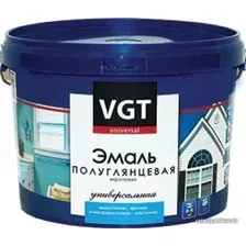 Эмаль VGT ВД-АК-1179 универсальная полуглянцевая (база А, 1 кг)