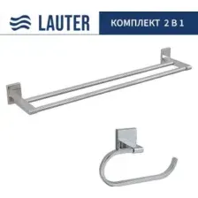 Держатель для туалетной бумаги и освежителя Lauter 21SH8301 + 21SH8321 (Chrome, 2 предмета)