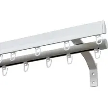 Карниз для штор Divades Калитва 30x15/D 19мм 2-рядный составной / 90122401 (белый, 4м)