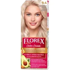Крем-краска для волос Florex Super Кератин тон 9.4 арктический блонд