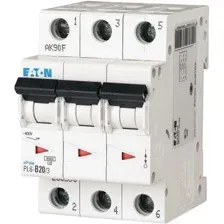 Выключатель автоматический Eaton PL6 3P 20А C 6кА 3M 286602
