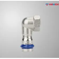 Фитинг Varmega Угольник раструбный Inox Press с внутренней резьбой 22x1/2" VM714002204