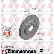 Тормозной диск ZIMMERMANN 540.5300.20 вентилируемый , передняя ось