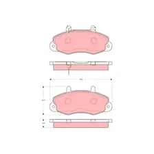 Тормозные колодки дисковые передняя ось TRW GDB1572