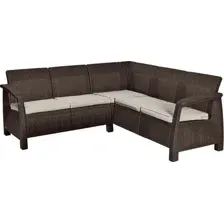 Диван садовый Keter Corfu II Relax / 258950 (коричневый)