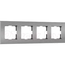 Рамка для выключателей и розеток Werkel Slab W0042965 (серебро матовый)