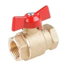 Кран шаровой 3/4" вн.-вн. бабочка PN1,6 МПа; 11Б27п5, Цветлит