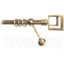 Карниз для штор Lm Decor Квадро 179 1р гладкий (антик, 4м)