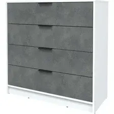 Комод Интерлиния Концепт КТ-К100 (бетон портленд/белый платинум)