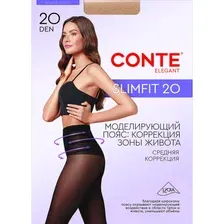 Колготки женские CONTE Elegant Slimfit 20 den, размер 5, natural