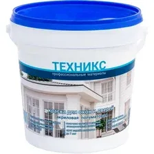 Краска Техникс ВД-АК-1УМ Для окон и дверей 1 кг (белый полуматовый)
