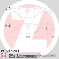 Тормозные колодки Zimmermann 216911701