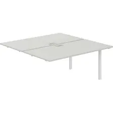 Офисный стол Norden 320х163.8х75 SG.219.SH.63.WH (белый/серый бархат)