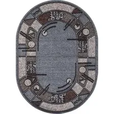 Ковер для жилой комнаты Merinos Sierra ALBINA-3-OVAL-BLUE-BROWN-2 (1.5x3)