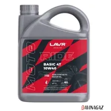 Моторное масло Lavr Moto Ride Basic 4T 10W-40 SL 4л
