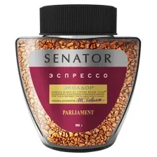 Кофе растворимый Senator Parliament Espresso 90 г. Сублимированный