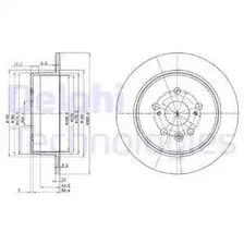 Тормозной диск DELPHI BG2594 полный , задняя ось
