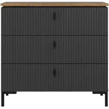 Комод Black Red White San Gimignano KOM3S (антрацитовый/дуб нокс)