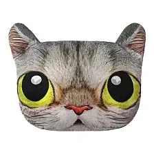 Декоративная подушка Matex Animals Кот желтые глаза 15-949 (серый/желтый)