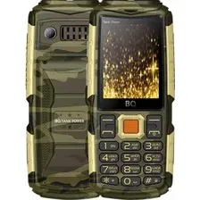 Кнопочный телефон BQ BQ-2430 Tank Power (камуфляж/золотистый)