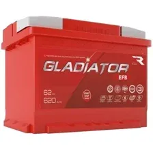 Автомобильный аккумулятор Gladiator EFB 62 R+ (62 А·ч)