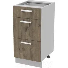 Шкаф напольный Интерлиния Компо НШ40рш3 1м+2б (дуб веллингтон)