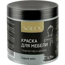 Акриловая краска Solex для мебели, серый шелк, 750 г