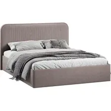Кровать Трия Тиффани c ПМ 180x200 Тип 1 и заглушиной (велюр мокко темный)