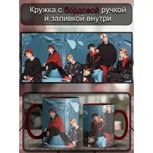 Кружка с принтом BTS  набор карточек BTS