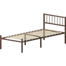 Кровать Домаклево Металика В3 80х190 (коричневый)
