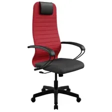 офисное компьютерное кресло Metta SU-BP-10 PL (черное сиденье), красный
