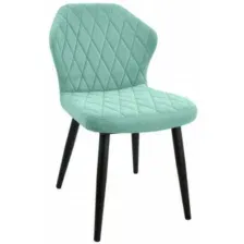 Стул  Гальваник Бергамо ткань Catania Aquamarine / черный