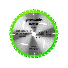 Диск пильный 184x20 мм 40 зубьев GREENWORKS по дереву 