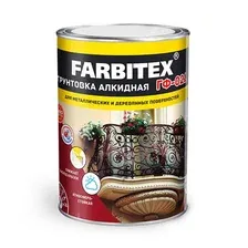 Грунт ГФ-021 FARBITEX серый,  1,8 кг