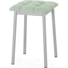 Табурет AMC Comfort 7К5.10 (кожзам, мятный/серебристый)