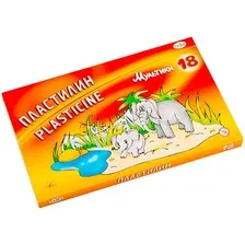 Пластилин гамма "Мультики", 18 цветов, 360г, со стеком, картонн