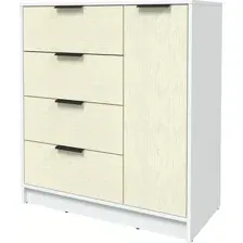 Тумба Интерлиния Концепт КТ-Т90 Глосс (белый платинум/дуб снежный)