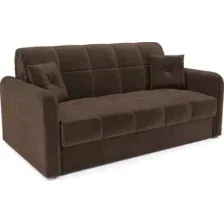 Диван Mebel-Ars Аккордеон Свег НПБ 155x200 (велюр молочный шоколад НВ-178/13)